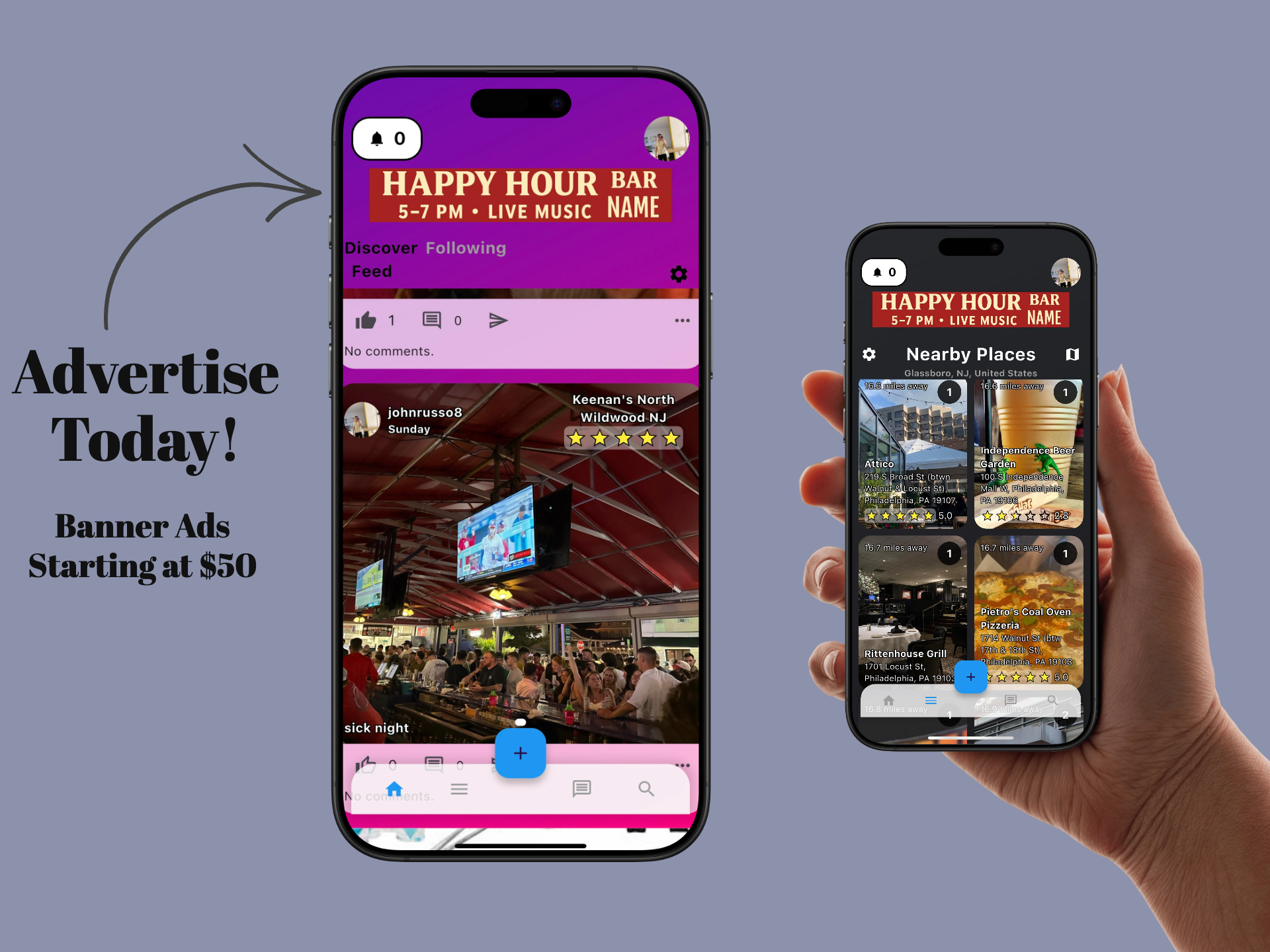 Screenshot of banner ad